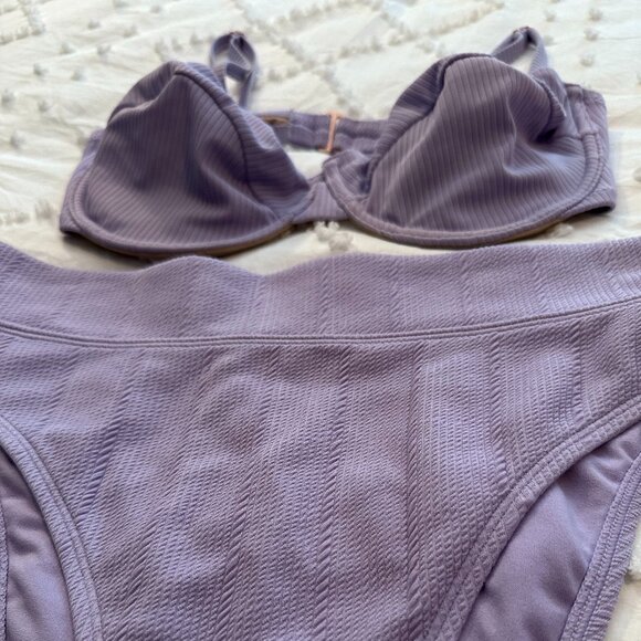 NWT Ninety-Nine Degrees Lavender Swim Bikini 2 Piece Set Size Small - Picture 3 of 7